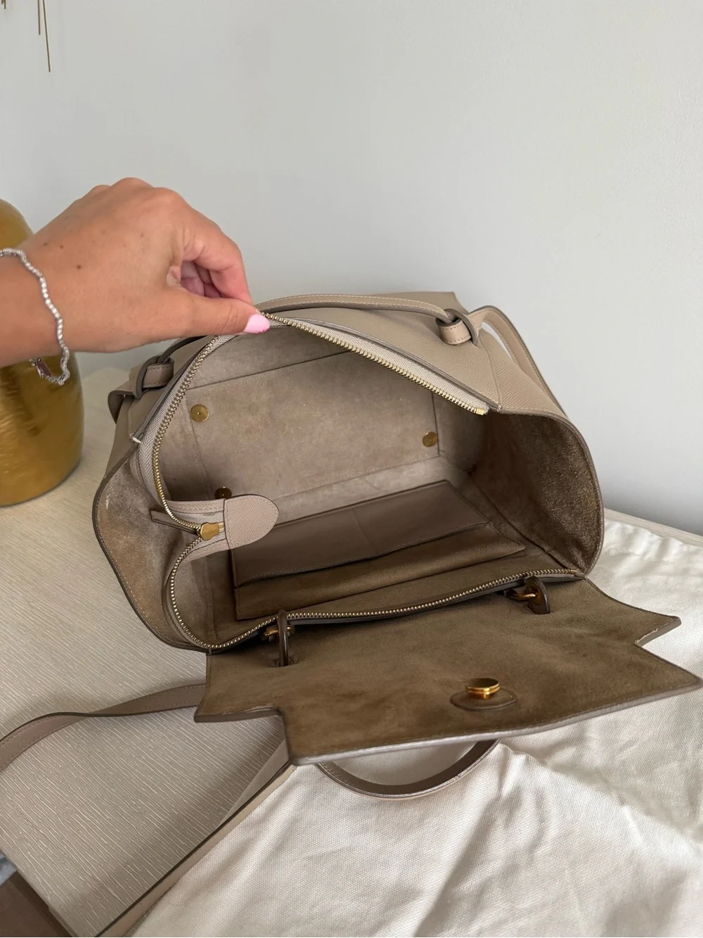 Celine Mini Belt Bag - Light Taupe - Excellent condition w/ tags and receipt